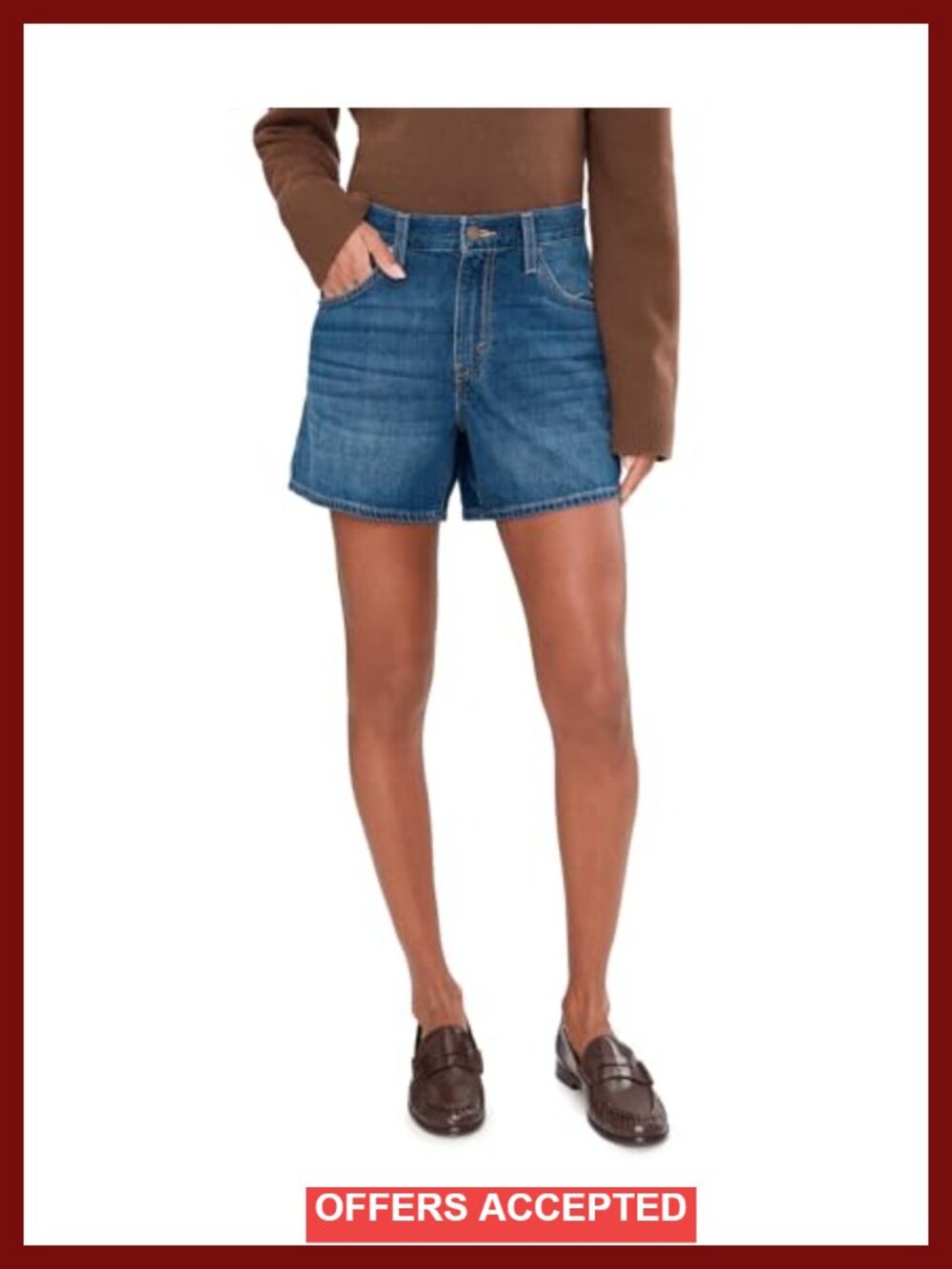 Women's Mid-Thigh Loose Shorts with Cinchable Waist